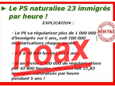hoax naturalisation 23 immigrés par heure