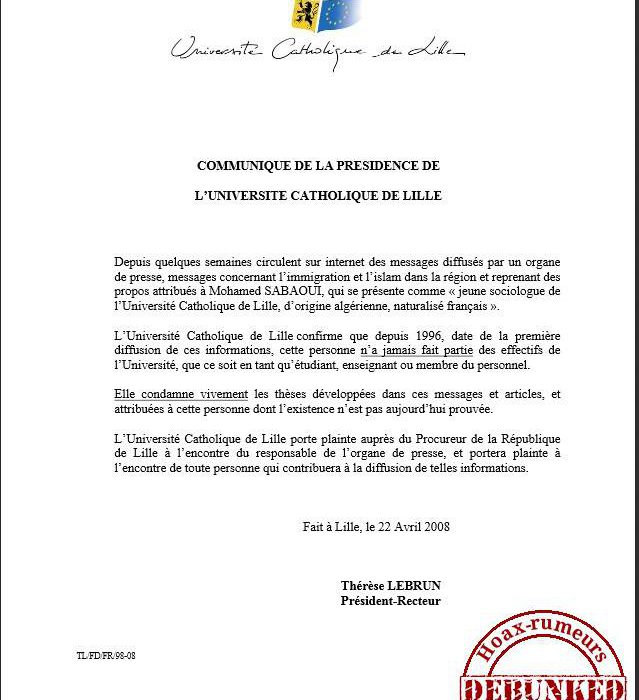Mohamed Sabaoui sociologue université Lille