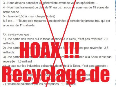 hoax trou de la sécu
