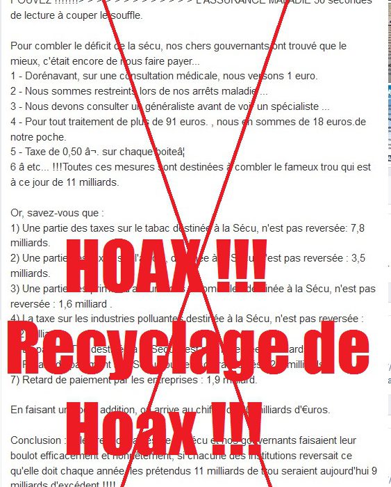 hoax trou de la sécu