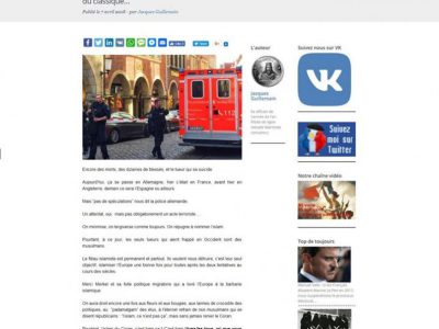 Riposte Laïque, fake news, attentat Munster