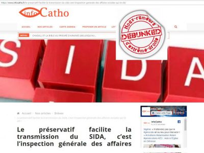 désinformation VIH Préservatif, info catho