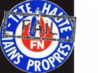Slogan FN: "tête haute et mains propres"