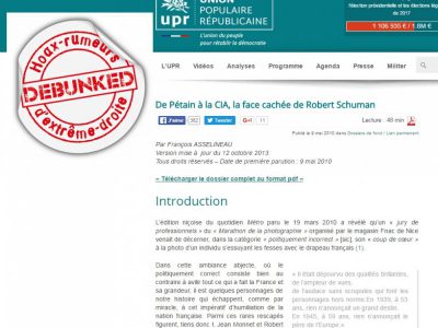 UPR: De Pétain à Schuman