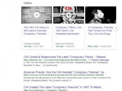 "conspiracy theory" google