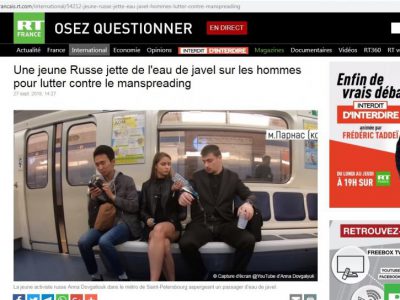 RT: "manspreading" en Russie