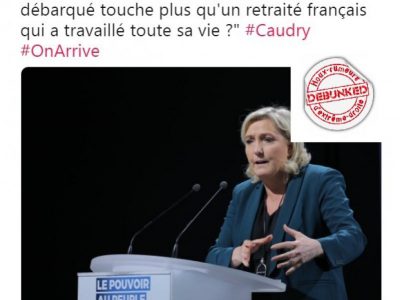 Le pen: infox sur les migrants