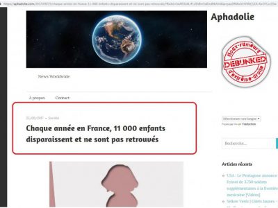 "Aphadolie": disparitions d'enfants