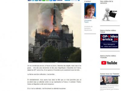 islam compliste incendie notre dame