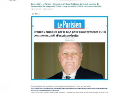 UPR Article Le Parisien