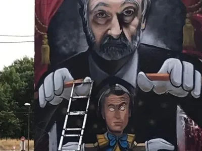 Fresque graffiti antisémite