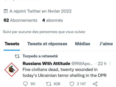 faux compte twitter pro-russe