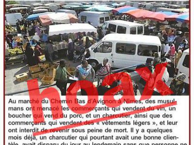 hoax marché de nîmes