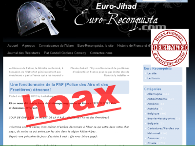 hoax Témoignage d’un policier de la PAF