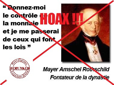 hoax antisémite rothschild