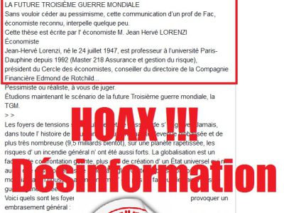 Lorenzi identitaire hoax