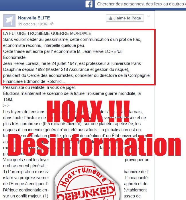 Lorenzi identitaire hoax