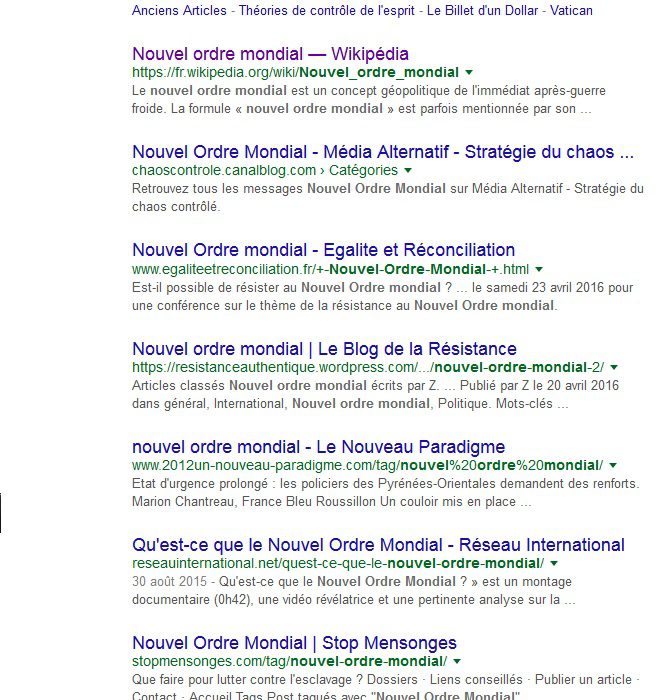 Nouvel ordre mondial recherche google