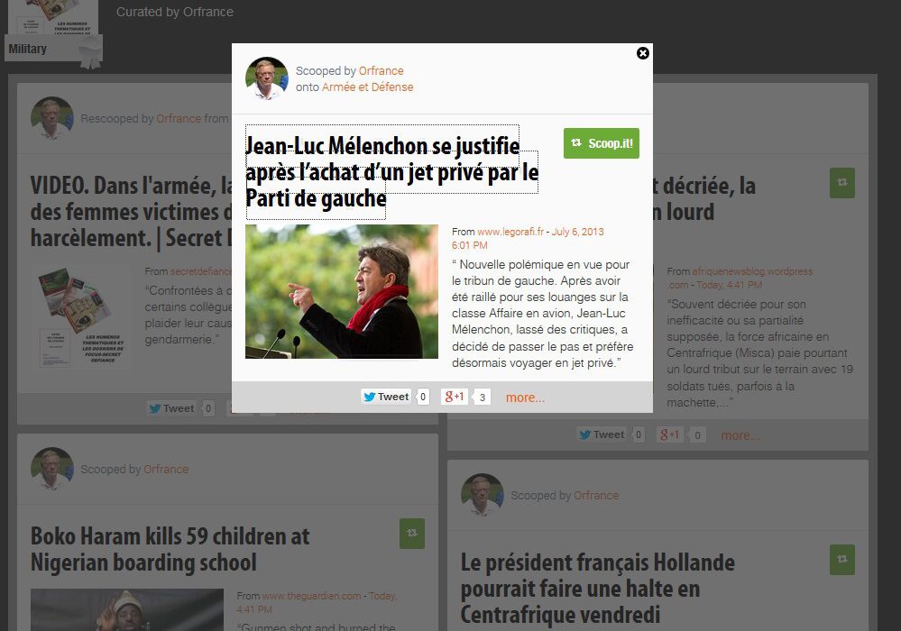 mélenchon jet privé armée et défense 