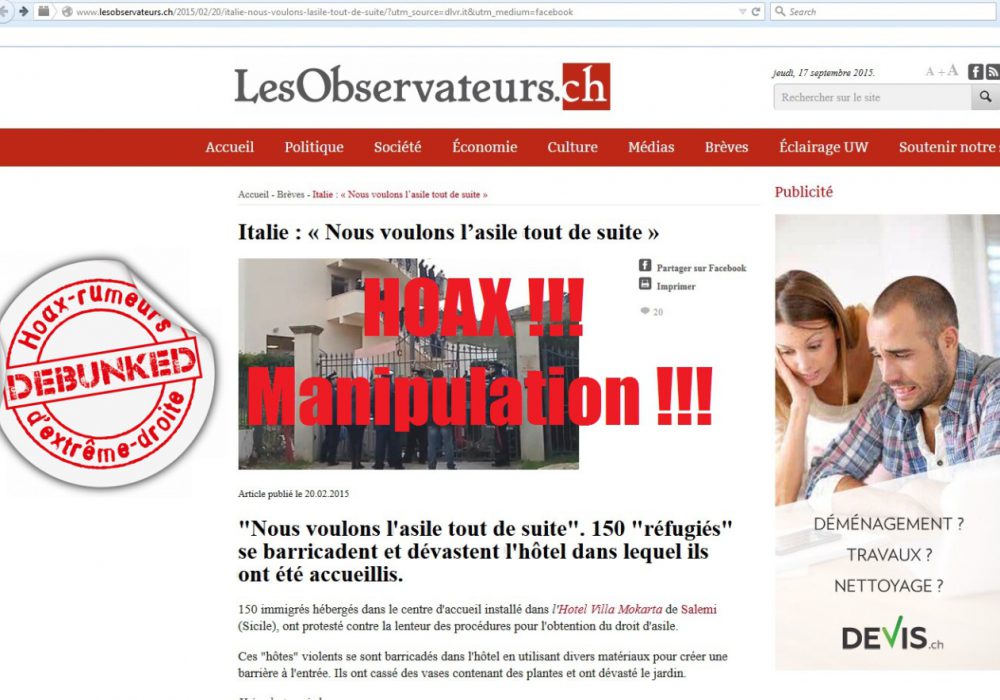 capture les observateurs ch