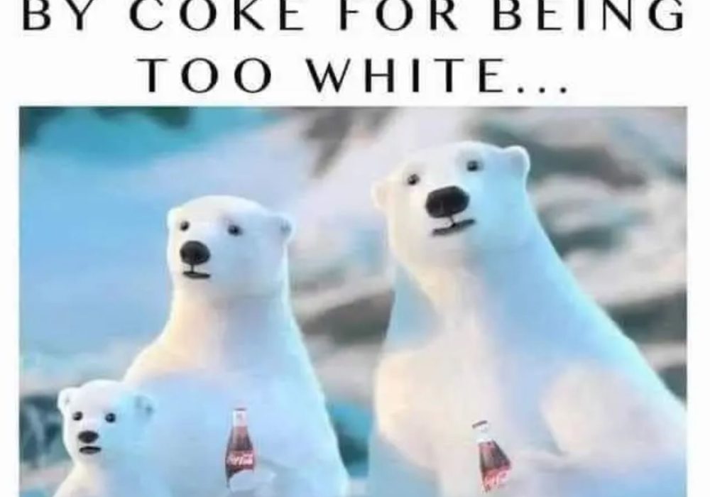 coca cola meme woke to white