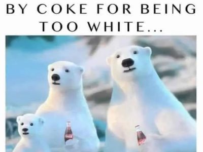 coca cola meme woke to white