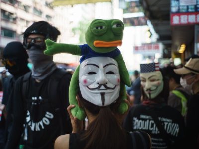 photo hong kong v pepe the frog