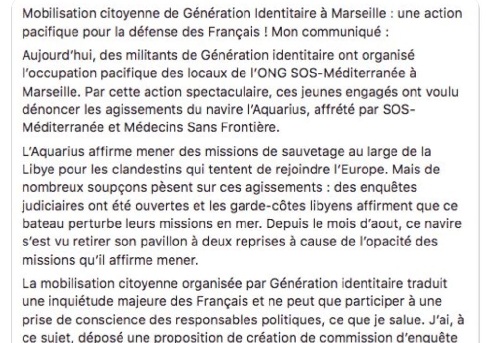 capture twitter stephane ravier sos méditerranée stratégie sénateur reconquête 