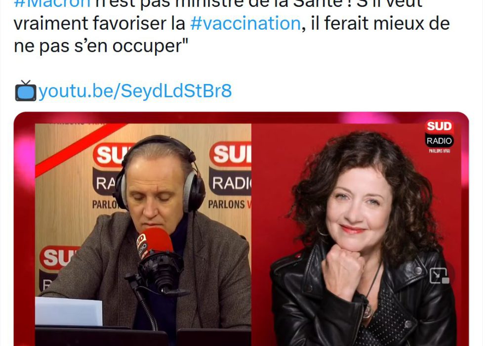 capture twitter sudradio elisabetth levy vaccin hpv