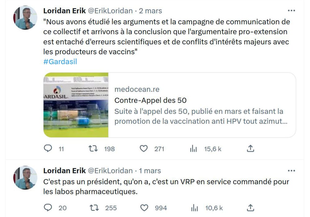 capture twitter loridan vaccin hpv