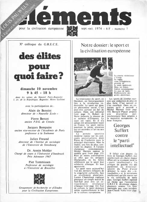 Couverture revue Eléments