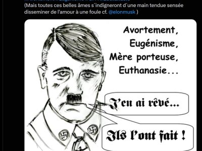 Capture Twitter complotisme euthanasie eugénisme hitler