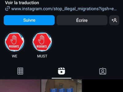 compte instagram Stop illegal migrants 01