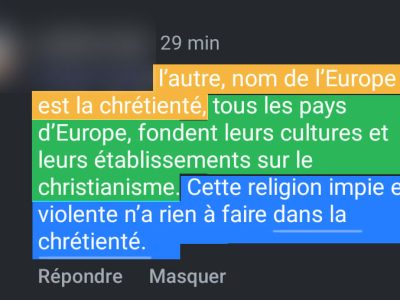 capture instagram debunkers occident chrétien commentaire