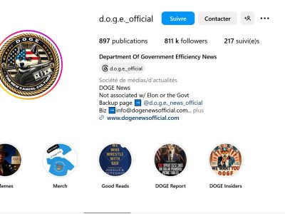 Instagram capture DOGE official