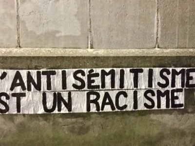 photo collage de rue antisémitisme est un racisme