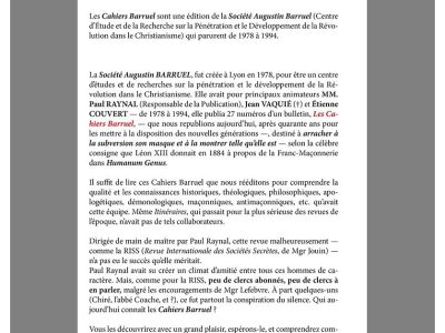 societe augustin barruel quatrième de couv